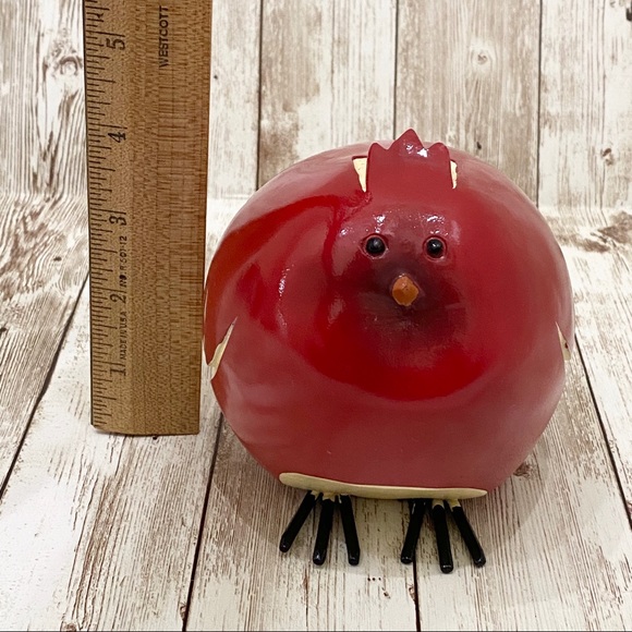 Adorable Red Apple Bird Figurine Decor - Picture 7 of 12